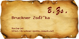 Bruckner Zsóka névjegykártya
